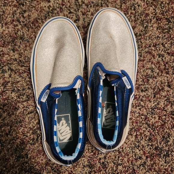 Vans silver and blue shoes - Picture 1 of 6